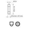 Автолампа Philips 3W (12818 CP) зображення 3