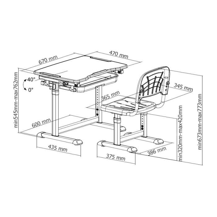 Парта со стулом Cubby Sorpresa Blue (516044) изображение 8