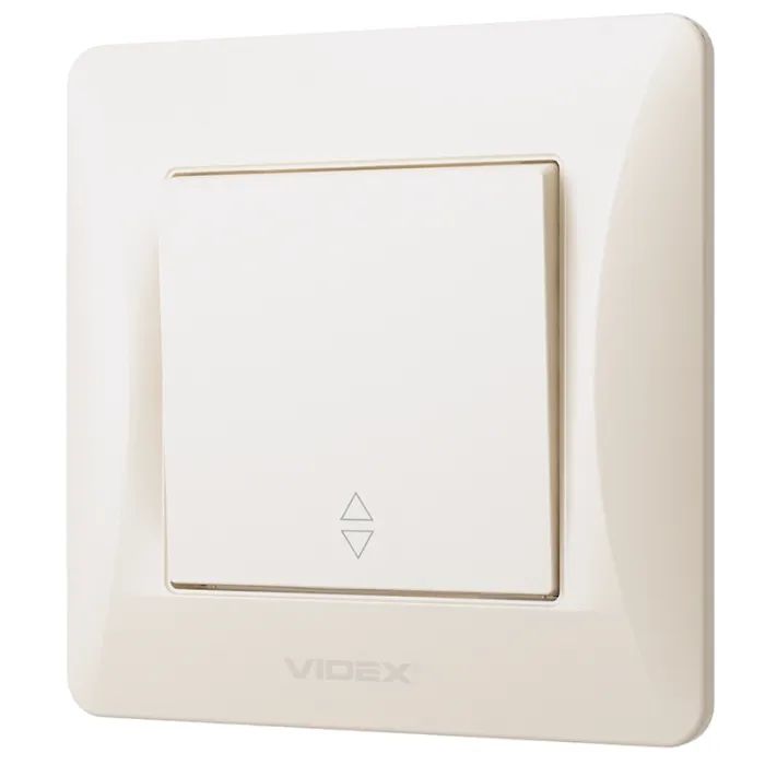Перемикач Videx BINERA 1кл прохідний кремовий (VF-BNSW1P-CR)