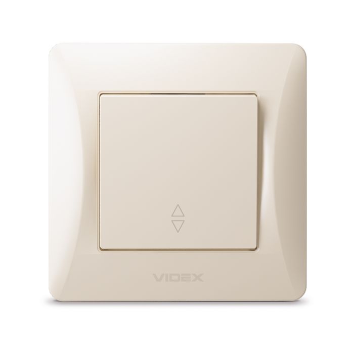 Переключатель Videx BINERA 1кл проходной кремовый (VF-BNSW1P-CR) изображение 2