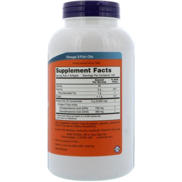 Жирні кислоти Now Foods Супер Омега ЕПК (ейкозапентаіновая кислота) 1200мг, 240 ж (NOW-01683) зображення 2