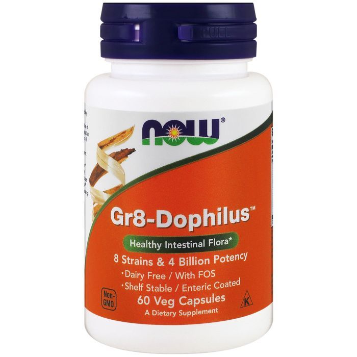 Пробиотики Now Foods Пробиотики для Улучшения Желудочного Тракта, Gr8-Dophilus, (NOW-02912)