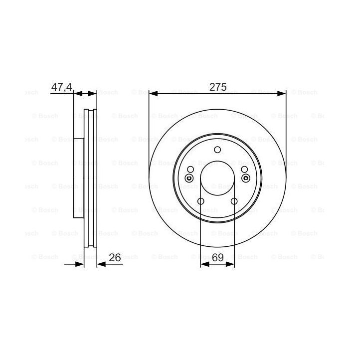 Гальмівний диск Bosch 0 986 479 R26 зображення 5