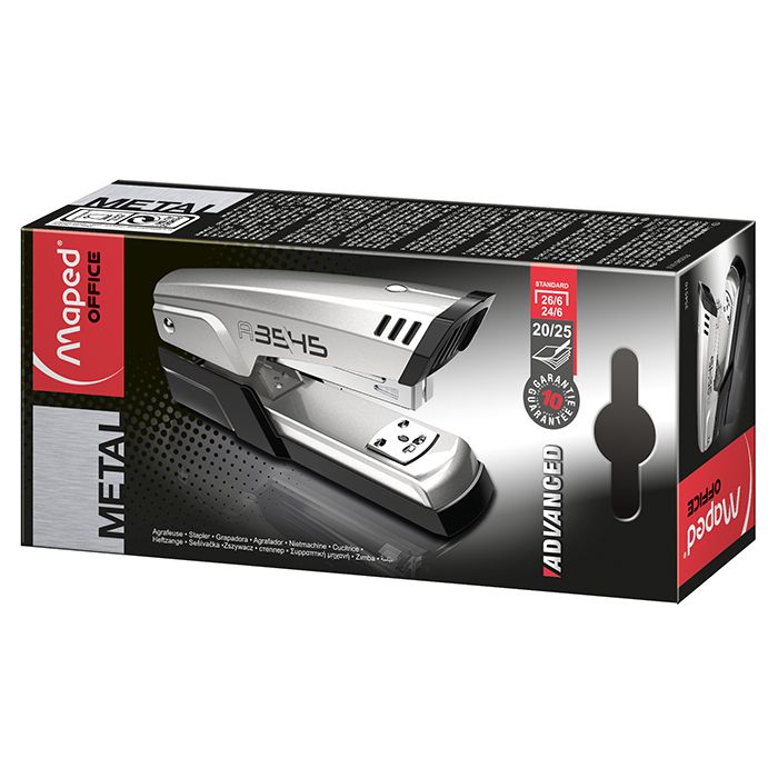 Степлер Maped ADVANCED METAL, металлический, 25л., (скобы 24/6, 26/6), сер (MP.354510) изображение 4