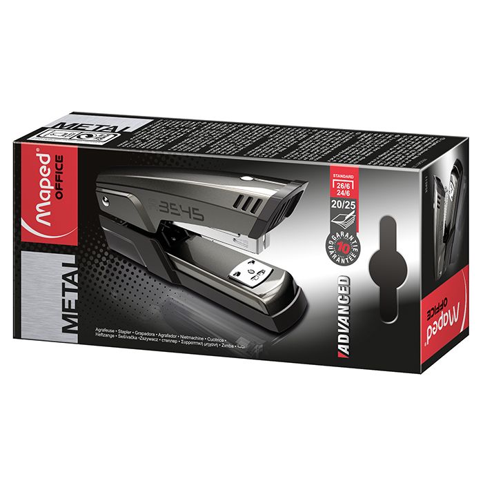 Степлер Maped ADVANCED METAL, металлический, 25л., (скобы 24/6, 26/6), сер (MP.354510) изображение 6