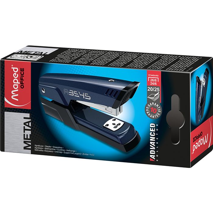 Степлер Maped ADVANCED METAL, металлический, 25л., (скобы 24/6, 26/6), сер (MP.354510) изображение 8