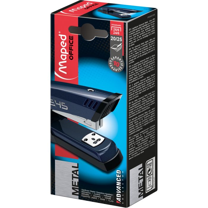 Степлер Maped ADVANCED METAL, металлический, 25л., (скобы 24/6, 26/6), сер (MP.354510) изображение 9