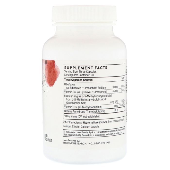 Витамин Thorne Research Метил-Гард, Витамины для Мозга, Methyl-Guard Plus, 90 капсу (THR-78901) изображение 2