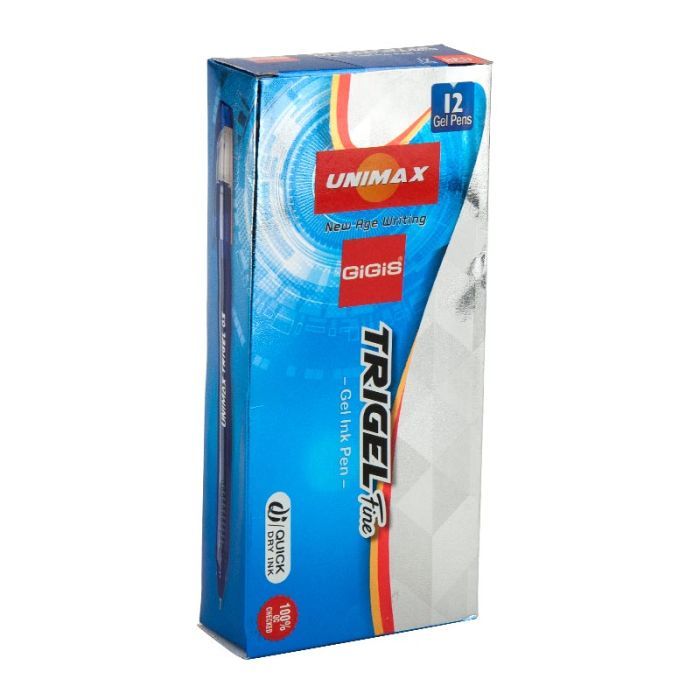 Ручка гелевая Unimax Trigel, черная (UX-130-01) изображение 3