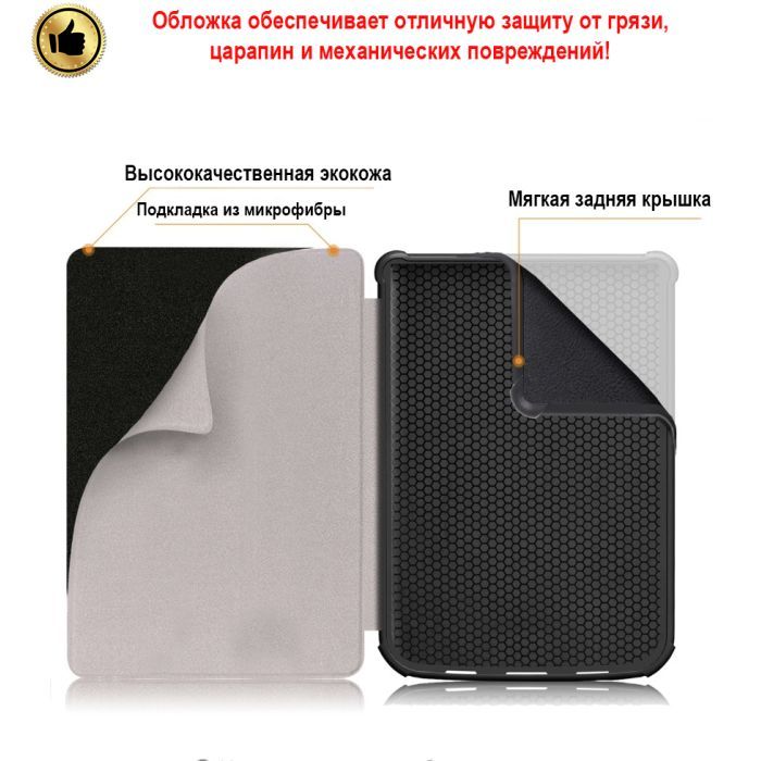 Чехол для электронной книги AirOn Premium PocketBook 606/628/633 picture 6 butterfly (4821784622281) изображение 6