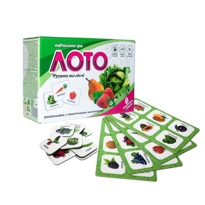 Настольная игра Strateg Лото Фрукты и овощи (украинский язык) (30366) изображение 2