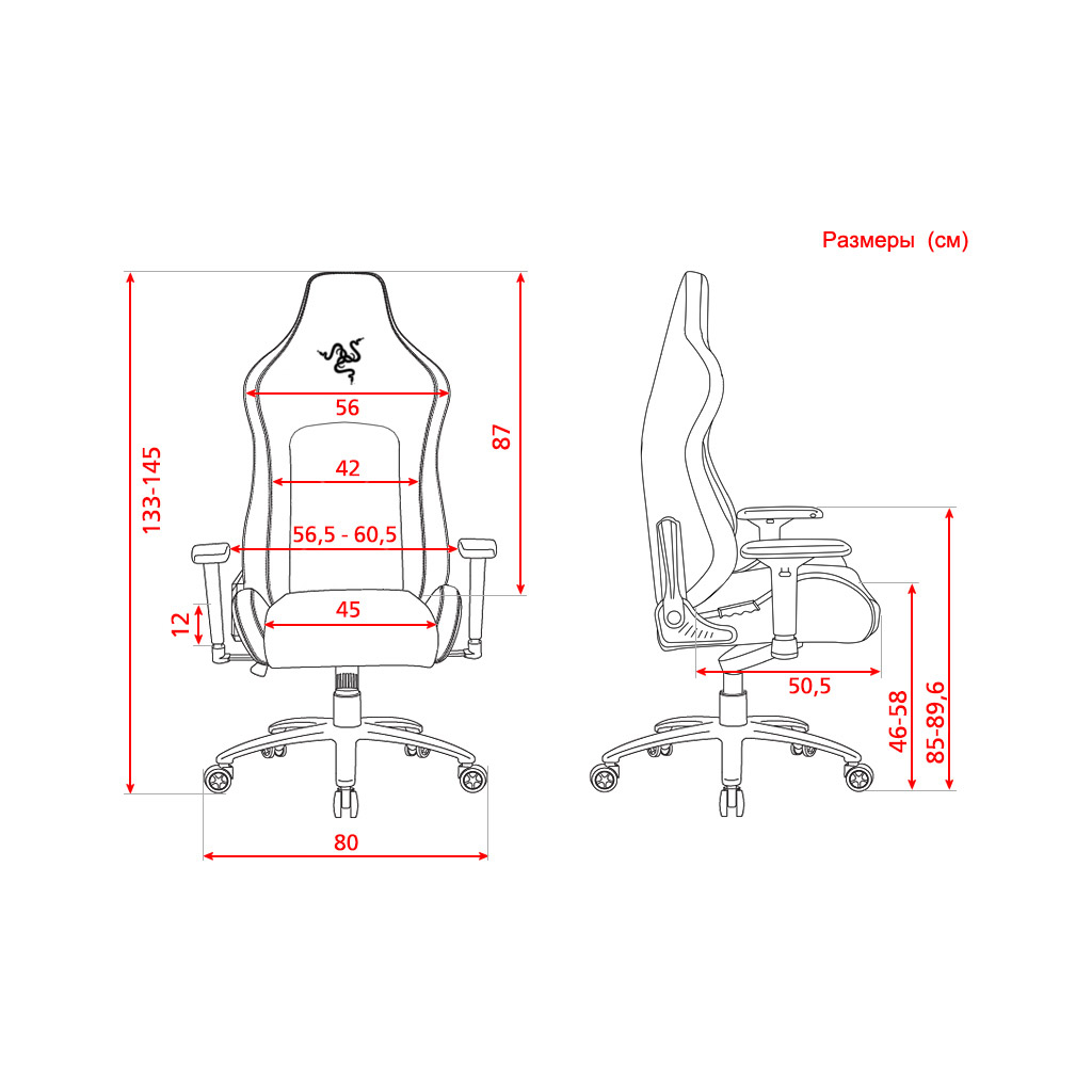 Крісло ігрове Razer Iskur Green XL (RZ38-03950100-R3G1) зображення 6