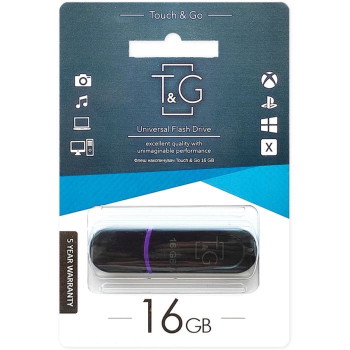 USB флеш накопитель T&G 16GB 012 Classic Series Black USB 2.0 (TG012-16GBBK) изображение 2