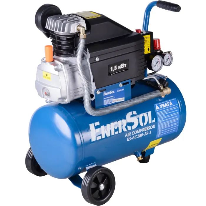 Компрессор Enersol поршневой 180 л/мин, 1.5 кВт, вес 20 кг (ES-AC180-25-1) изображение 2