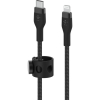 Дата кабель USB-С to Lightning 1.0m BRAIDED SILICONE black Belkin (CAA011BT1MBK) изображение 2