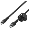 Дата кабель USB-С to Lightning 1.0m BRAIDED SILICONE black Belkin (CAA011BT1MBK) зображення 3