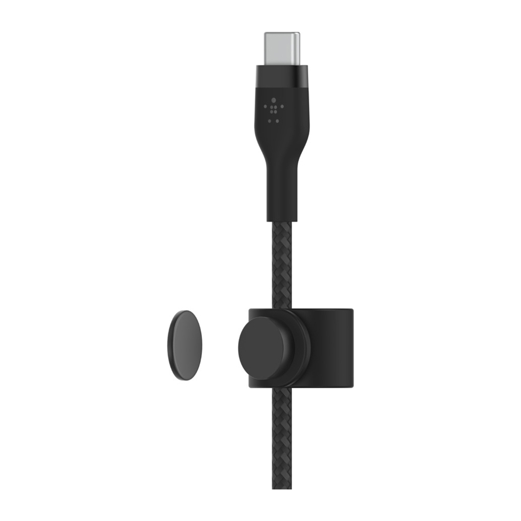 Дата кабель USB-С to Lightning 1.0m BRAIDED SILICONE black Belkin (CAA011BT1MBK) изображение 4