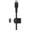 Дата кабель USB-С to Lightning 1.0m BRAIDED SILICONE black Belkin (CAA011BT1MBK) изображение 4