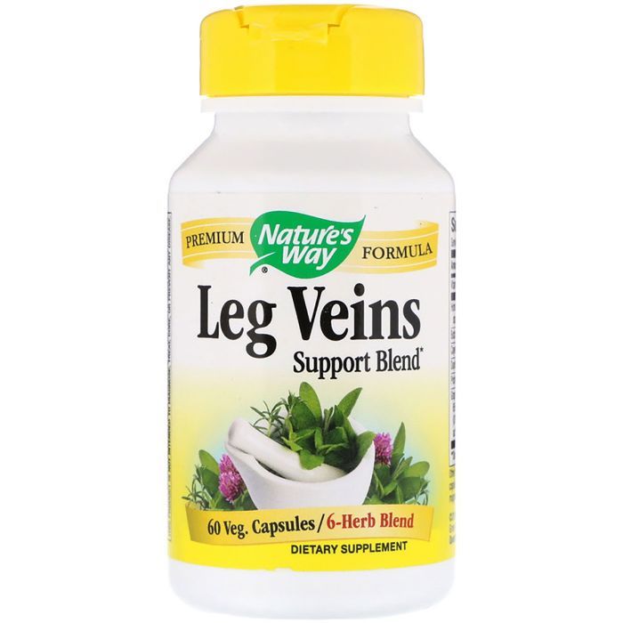 Травы Nature's Way Поддержка Вен, Leg Veins Support Blend, 60 капсул (NWY79270)