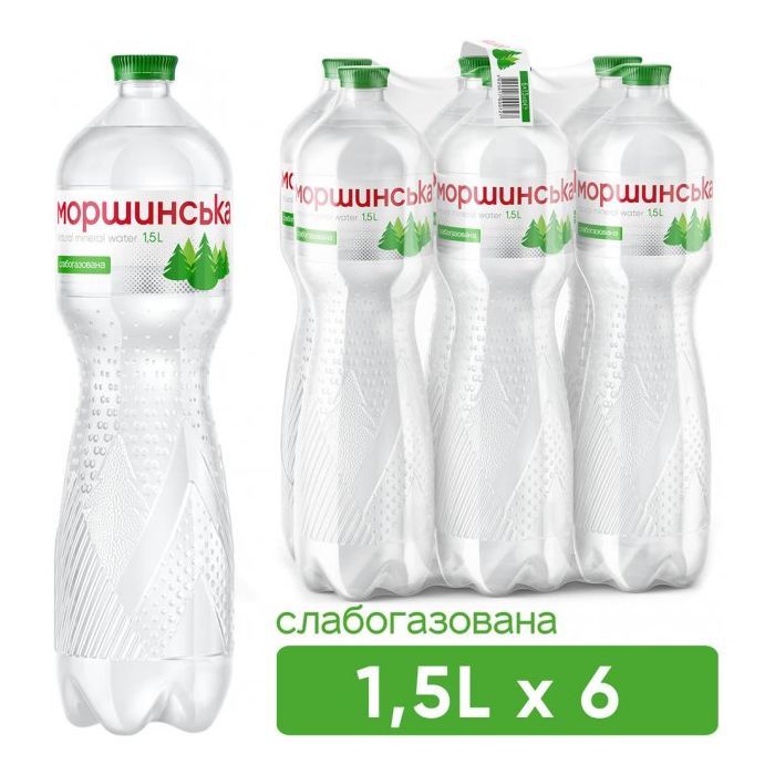 Мінеральна вода Моршинська 1.5 сл/газ пет (4820017000253)