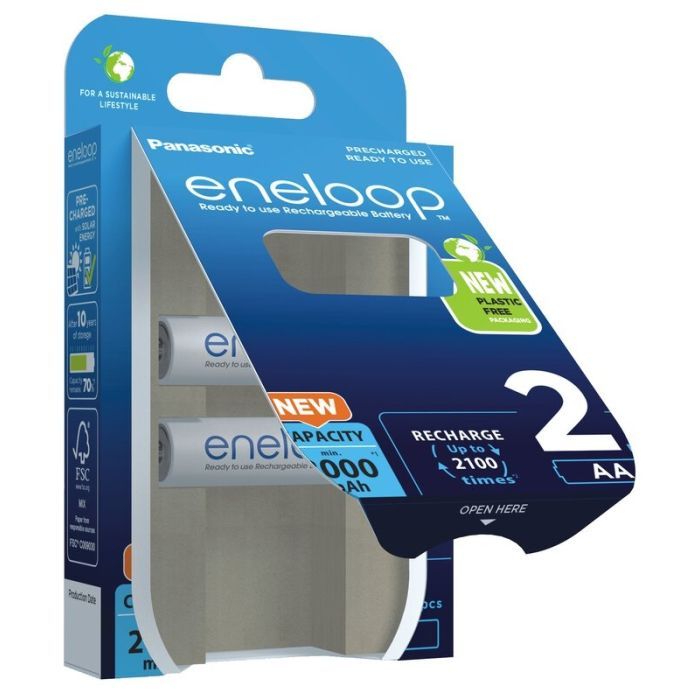 Акумулятор Panasonic Eneloop AA 2000mAh NI-MH * 2 (BK-3MCDE/2BE) зображення 2