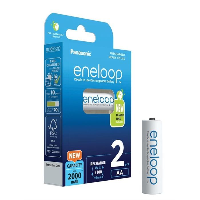 Акумулятор Panasonic Eneloop AA 2000mAh NI-MH * 2 (BK-3MCDE/2BE) зображення 4