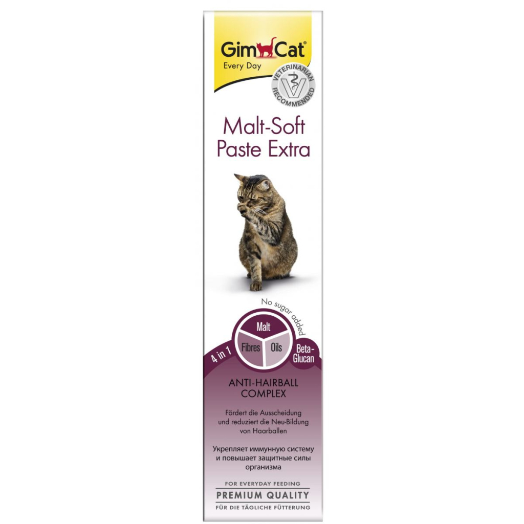 Паста для животных GimCat Malt-Soft Extra для вывода шерсти 20 г (4002064407081/4002064417912)