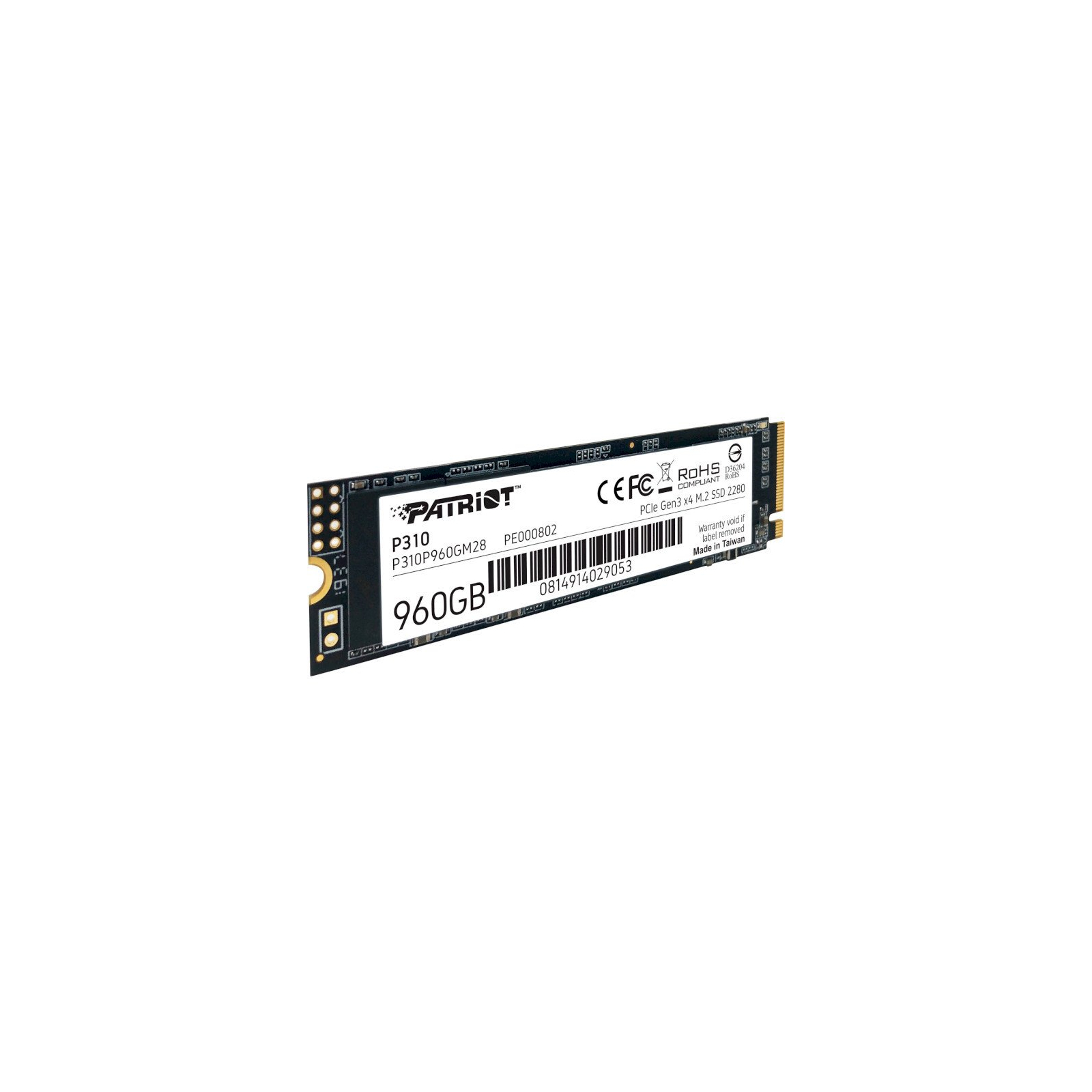 Накопичувач SSD M.2 2280 480GB Patriot (P310P480GM28) зображення 2