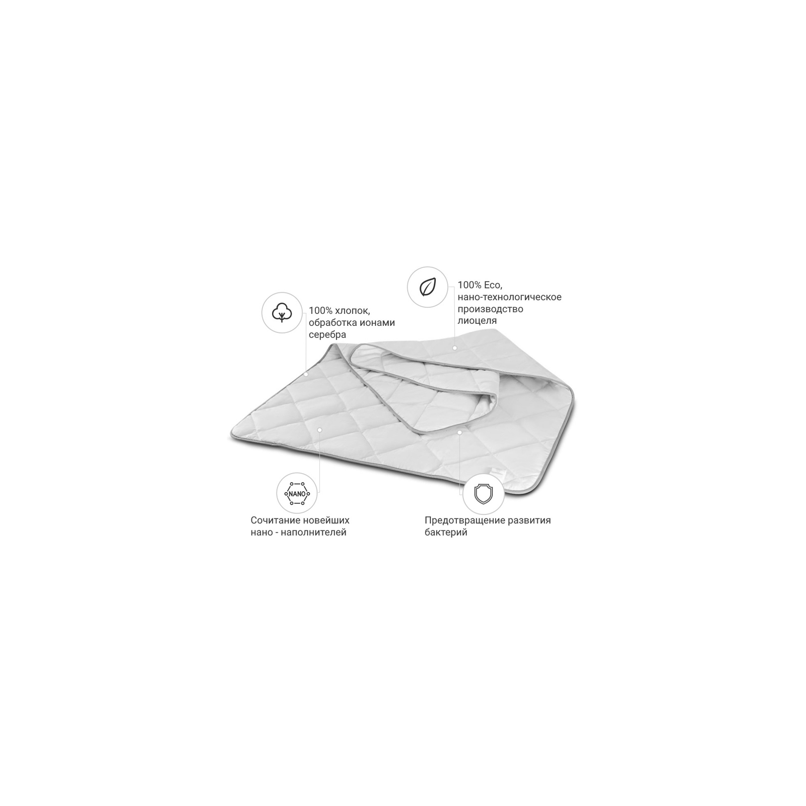 Одеяло MirSon антиаллергенное Bianco Тенсель (Modal) 0774 деми 155x215 см (2200000144744) изображение 2