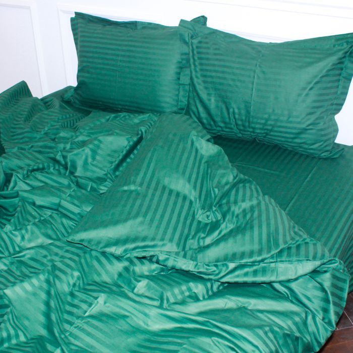 Постельное белье MirSon SatinStripe 30-0017Green 143х210 Полуторный (2200005254066) изображение 2