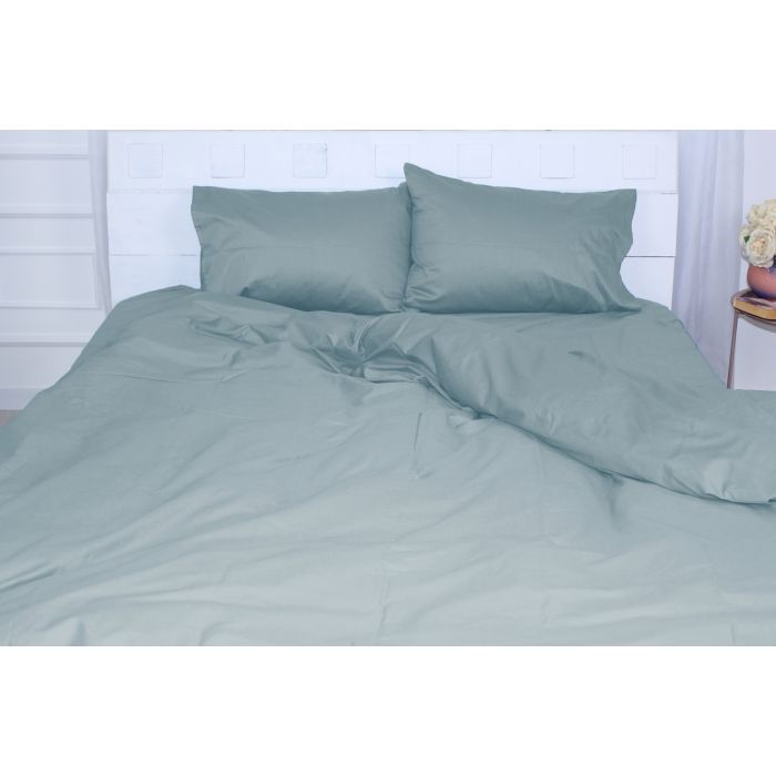 Постельное белье MirSon Сатин 0843 Grey Blue 2х160х220 (2200002024617) изображение 3