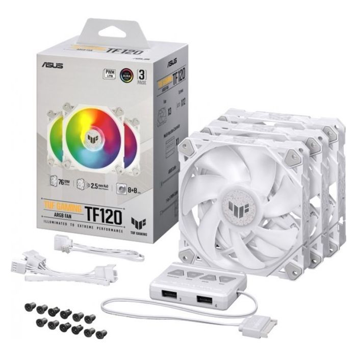 Кулер для корпуса ASUS TUF GAMING TF120 ARGB 3IN1 (90DA0033-B09030) изображение 7