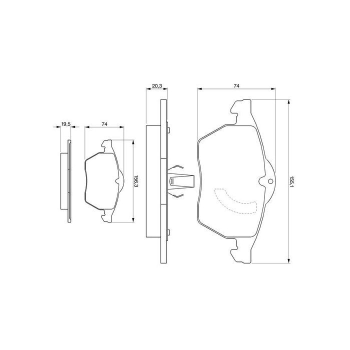 Гальмівні колодки Bosch 0 986 424 360