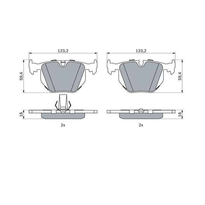 Гальмівні колодки Bosch 0 986 494 006 зображення 3