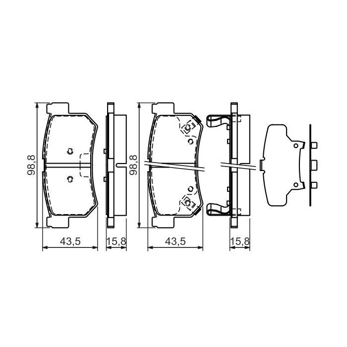 Гальмівні колодки Bosch 0 986 494 237 зображення 3