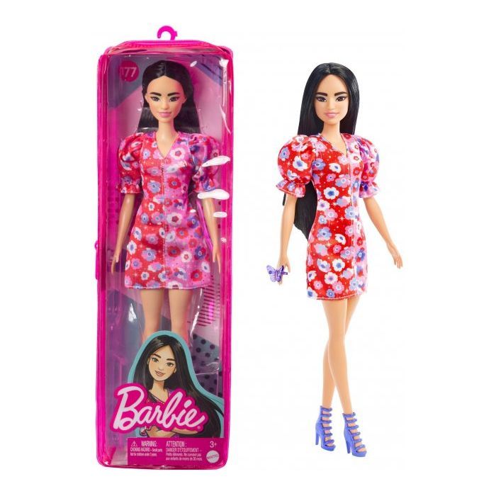 Кукла Barbie "Модница" в розовом цветочном платье (HBV11)