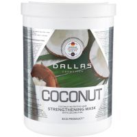 Маска для волос Dalas Cosmetics Coconut Укрепляющая для блеска волос с натуральным кокосовым маслом 1000 мл (4260637723208)
