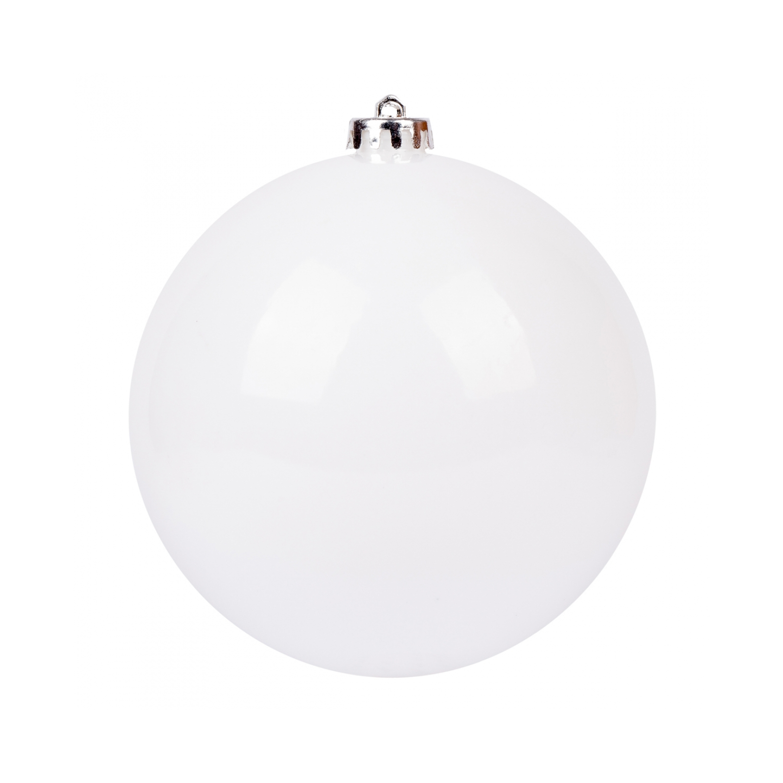 Елочная игрушка Novogod`ko шар пластик, 20 cм, белый, глянец (974074)