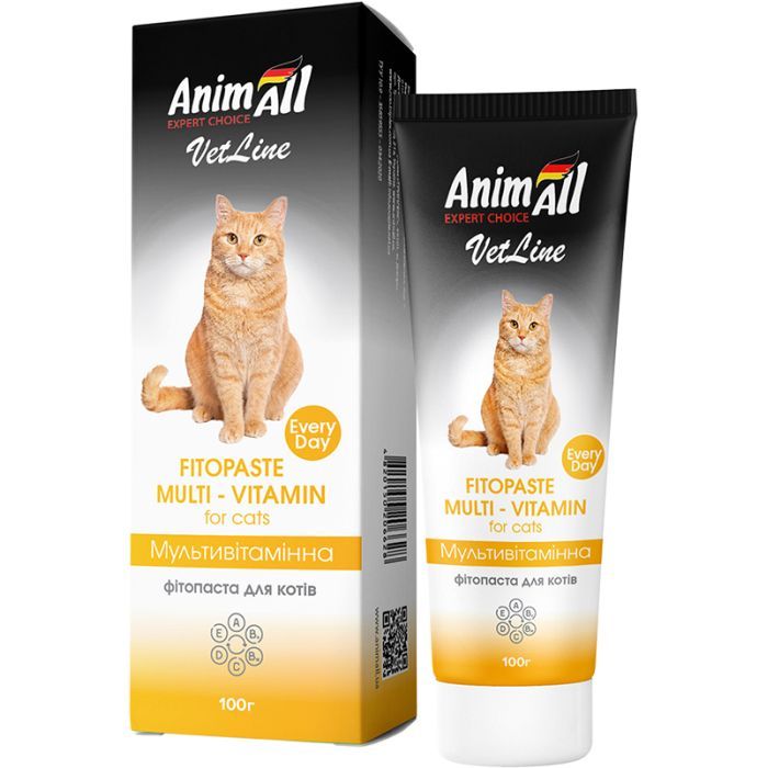 Паста для животных AnimAll VetLine мультивитаминная для кошек 100 г (4820150206628)