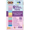 Пластилин ZiBi Pastel 12 цветов 8 пастель + 4 глитера 200 г (ZB.6240)