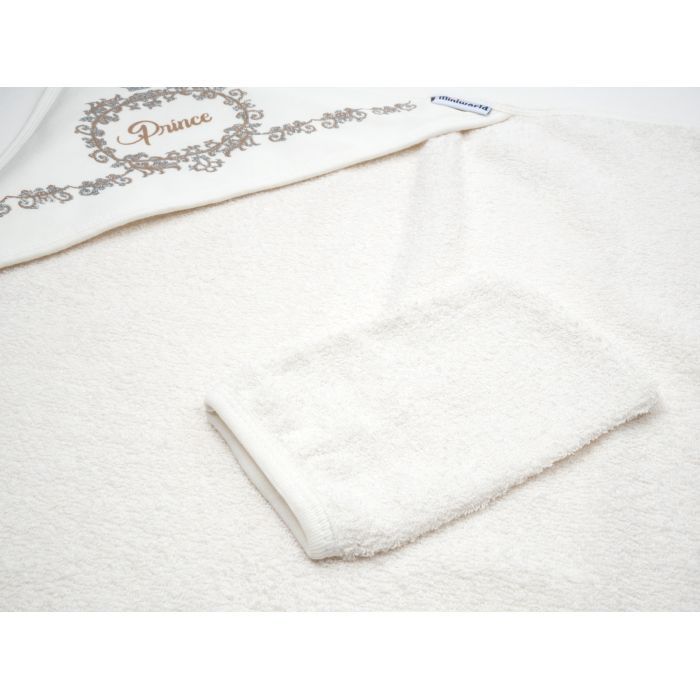 Полотенце для купания детское Miniworld уголок с рукавичкой (15479-brown) изображение 2