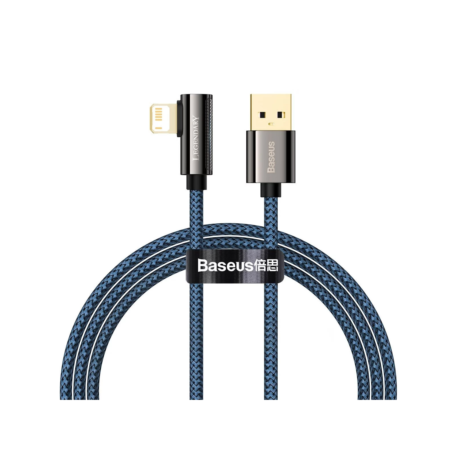 Дата кабель USB 2.0 AM to Lightning 2.0m CACS 2.4A 90 Legend Series Elbow Red Baseus (CACS000109)