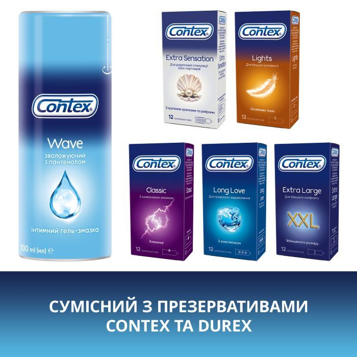 Интимный гель-смазка Contex Wave увлажняющий с пантенолом (лубрикант) 30 мл (4820108005211) изображение 4