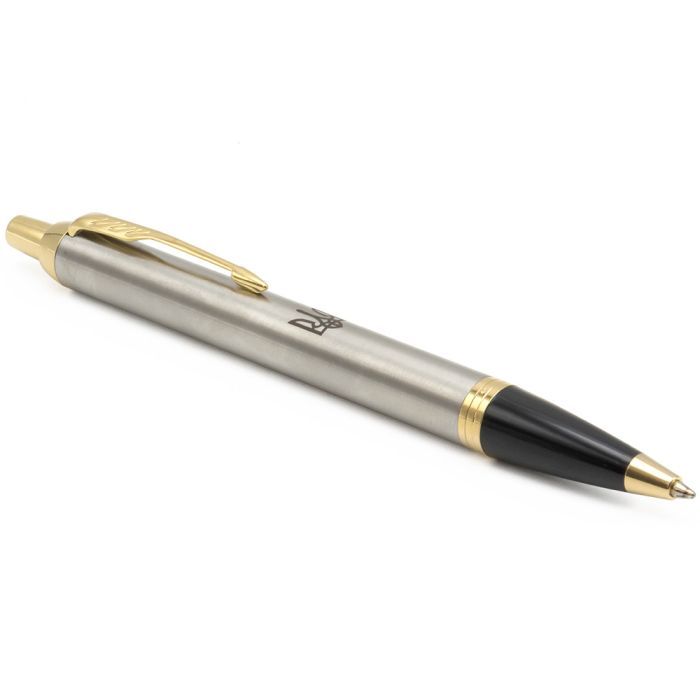 Ручка шариковая Parker IM 17 UKRAINE Brushed Metal GT BP Трезубец (22232_TR) изображение 3