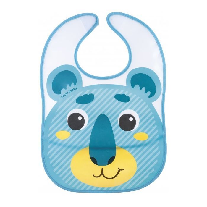 Слинявчик Canpol babies Hello Little пластмасовий з кишенькою Бірюзовий (9/232_tur)
