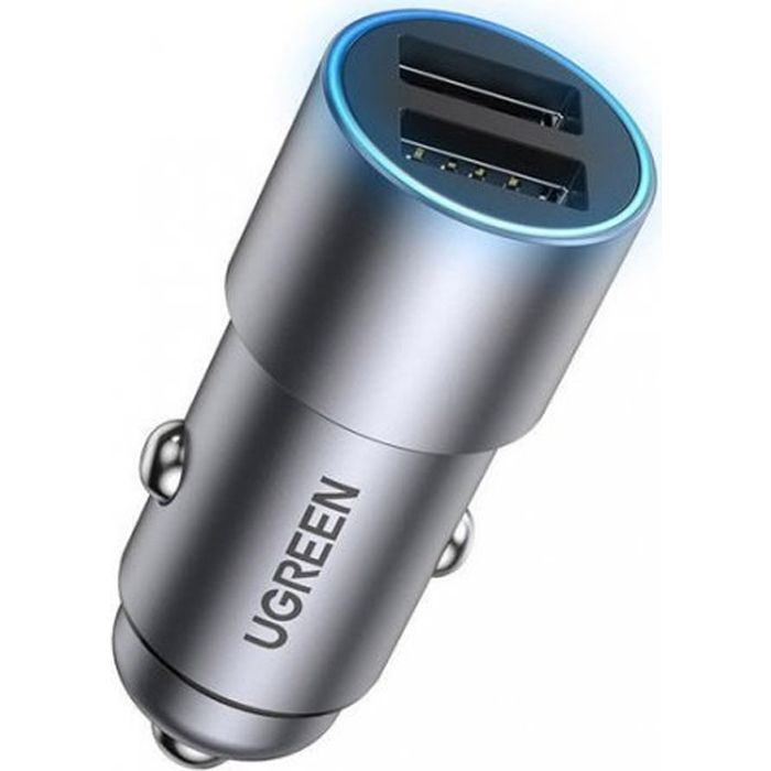 Зарядное устройство Ugreen USB-A Dual 24W QC Grey (CD130) (50592)