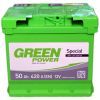 Акумулятор автомобільний GREEN POWER Standart 50Ah (+/-) (420EN) (22354)