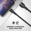 Дата кабель USB 2.0 AM to Lightning 1.0m AR87 3A black Armorstandart (ARM64037) изображение 3