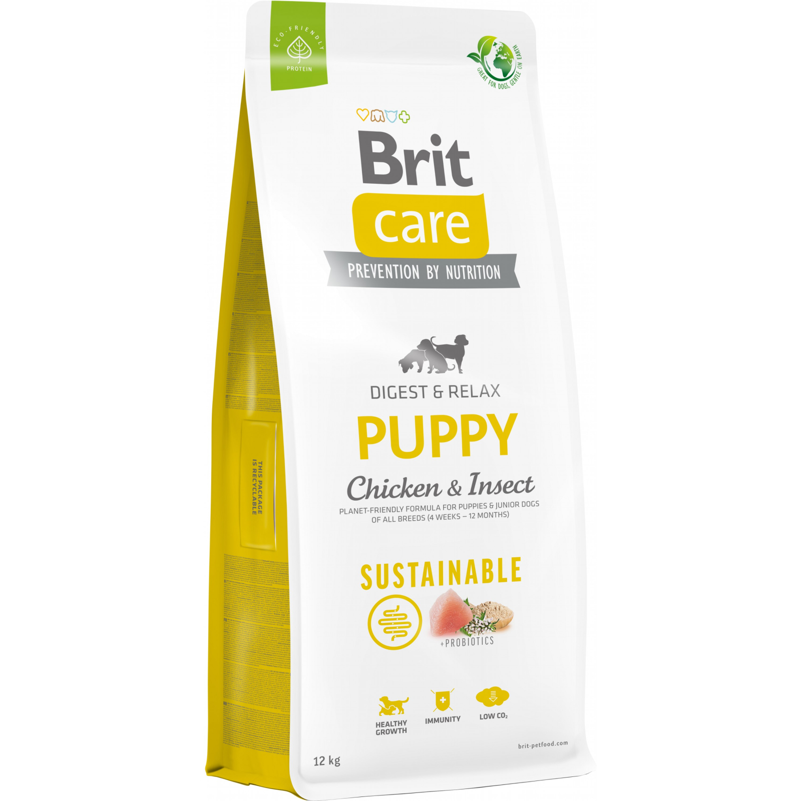 Сухой корм для собак Brit Care Dog Sustainable Puppy с курицей и насекомыми 3 кг (8595602558636)