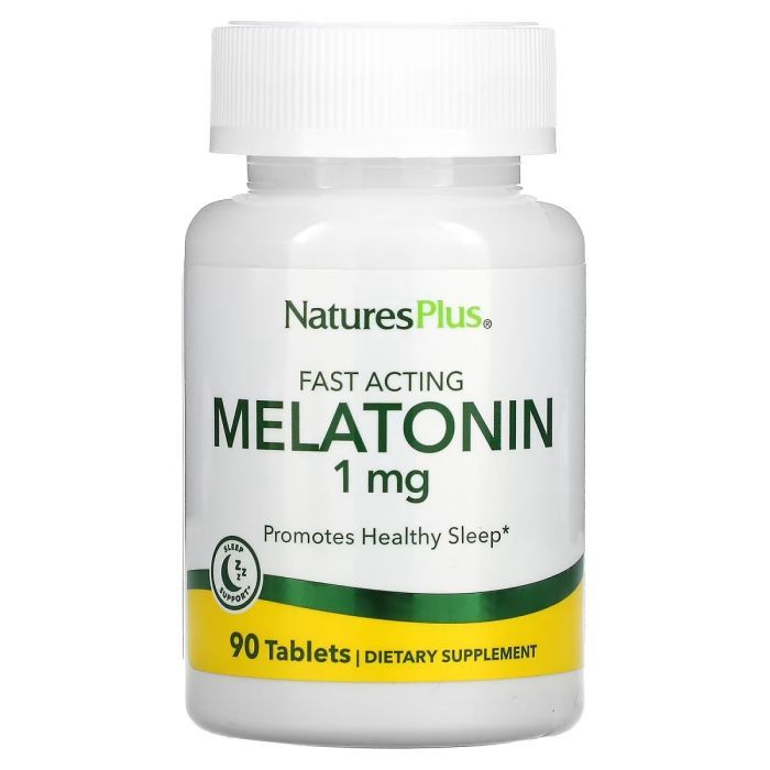 Аминокислота Natures Plus Мелатонин Быстродействующий, 1 мг, Fast Acting Melatonin, 90 табле (NAP-47624)